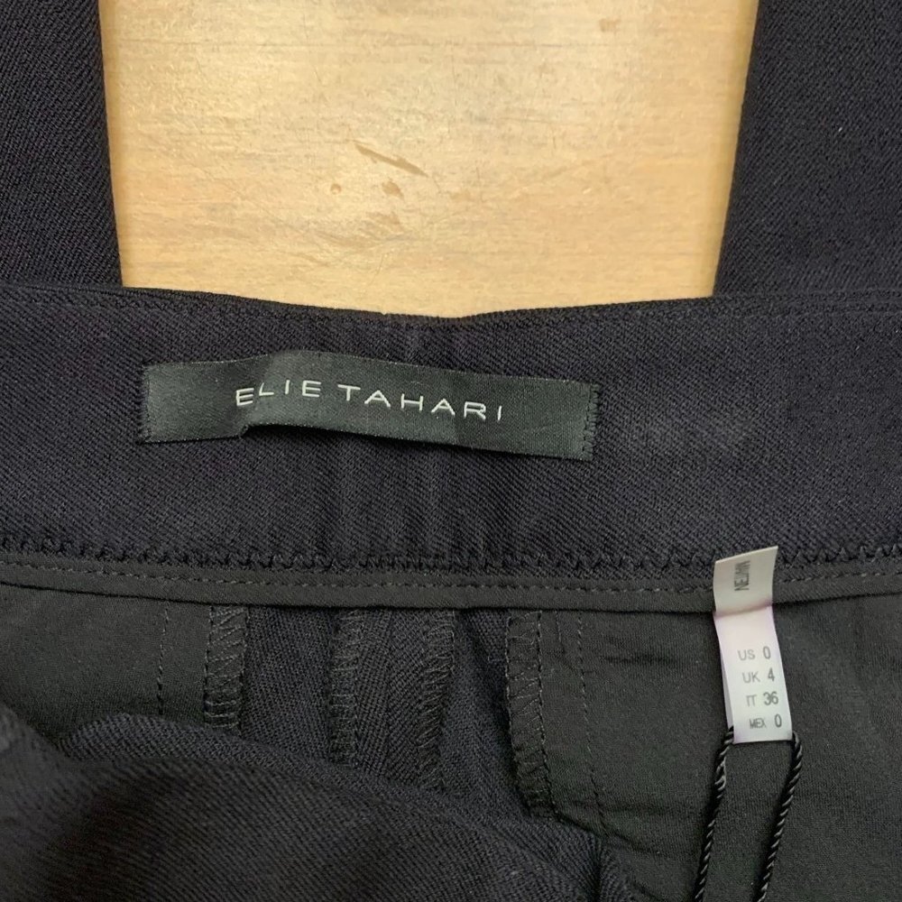 NWT Elie Tahari Alanis Cropped Pant Black Size 0 new - Picture 7 of 9